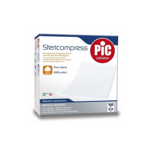 PIC Solution Stericompress Soft Sterilné netkané obklady 10x10cm 100 ks