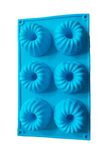 Silikónová forma na pečenie na muffiny, cupcaky, donuty, mraziace cupcaky, 6ks