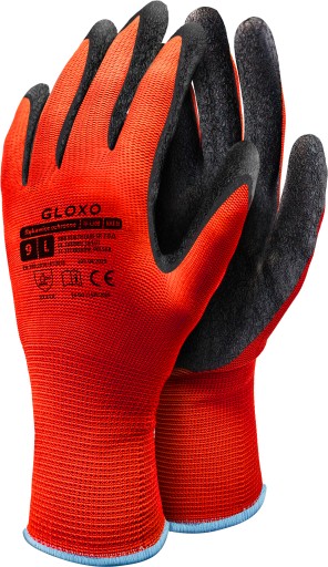 12 párov pevných PRACOVNÝCH RUKAVIC ČERVENÉ LATEXOVÉ OCHRANNÉ RUKAVICE veľkosť L - 9