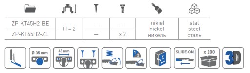 NÁBYTOKOVÝ PÁN 45 STUPŇOV GTV + VODIČ