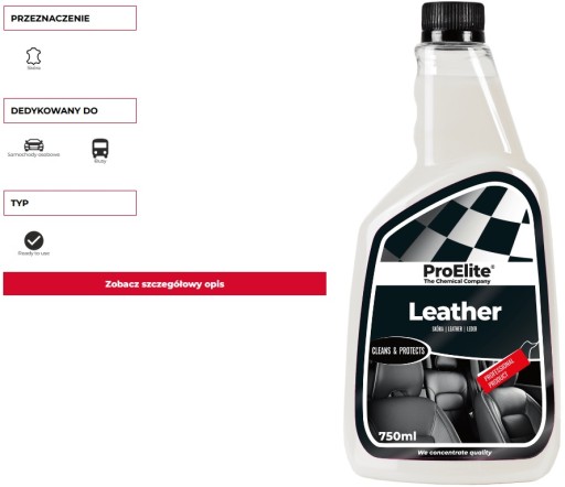 ČISTIČ AUTOKOŽE 250ml