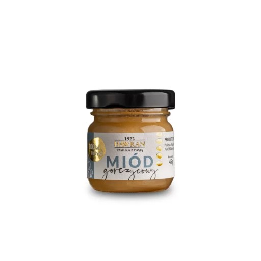 Horčičný med 45g, surový, tepelne neupravený