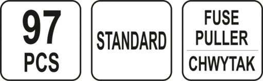 YATO SADA 97 ŠTANDARDNÝCH DOSKOVÝCH POISTIEK
