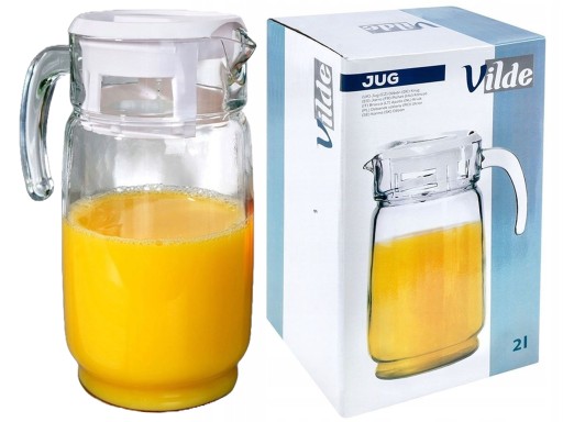 NÁPOJ ŠŤAVY LIMONÁDA SKLENENÁ viečko 2L S RÚČKOU