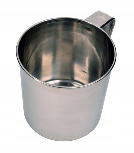 Kempingový hrnček z ocele, kovu, 0,5L