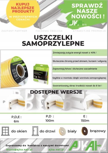Samolepiace tesnenie na okná, TYP D, 6 m, BIELY