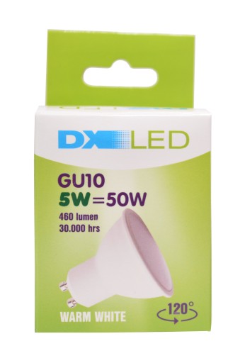 GU10 žiarovka 5W=50W LED SMD teplá farba VÝKONNÁ