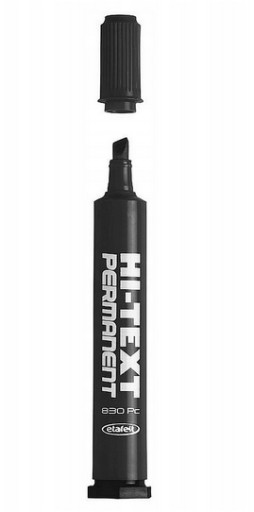 Permanentný popisovač Black HI TEC, skosený