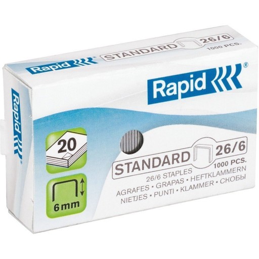 ŠTANDARDNÉ ZOŠÍVAČKY RAPID 26/6 1000 KS