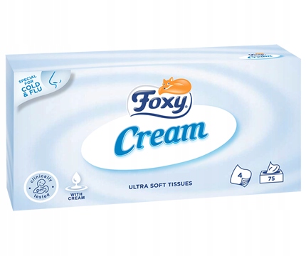 Foxy Cream Hygienické obrúsky s krémom 75 ks