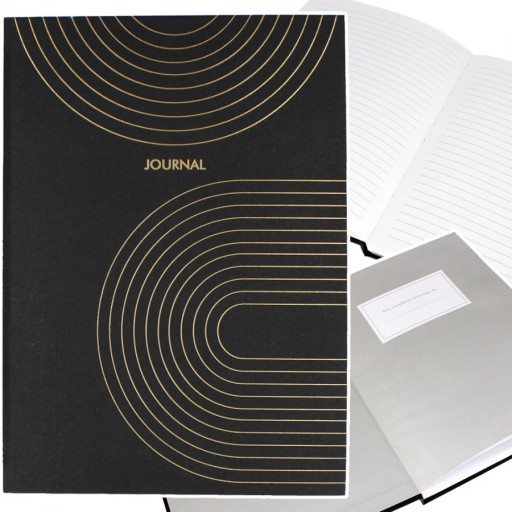 NOTEBOOK A5 NOTEBOOK ELEGANTNÝ KLASICKÝ NOTEBOOK ČIERNE ZLATÝ 80 STR.