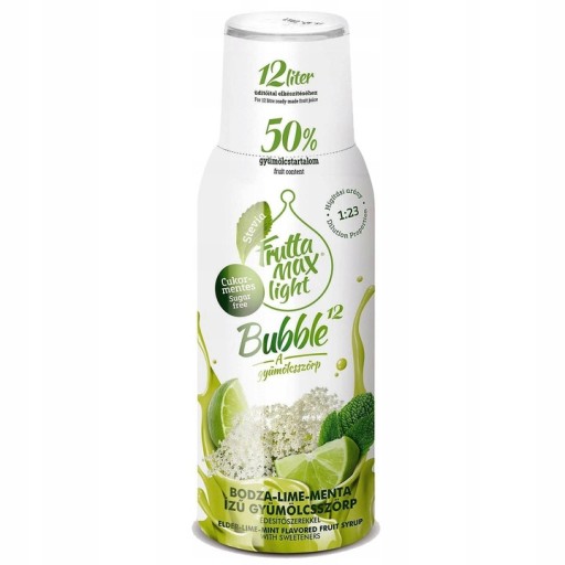 Fruttamax Sodastream Limetkový mätový sirup bez LIGHT