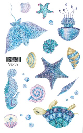Umývateľné tetovanie pre deti GLITTER FISH EG166