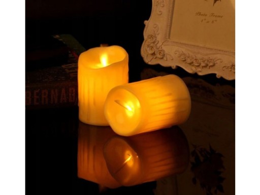 SVIEČKOVÁ VLOŽKA DO GRAFU, EFEKT LED PLAMEŇA, 8 CM