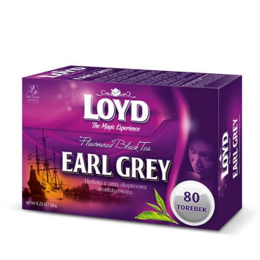 Espresso čierneho čaju Loyd Earl Grey 80 vrecúšok