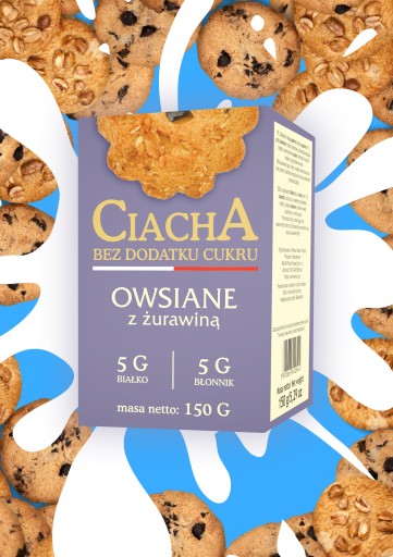 Ovsené sušienky s brusnicami, bez pridaného cukru, 150g Malwa