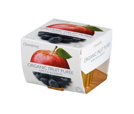 CLEARSPRING Jablkovo-čučoriedkový dezert (2 x 100g) - BIO