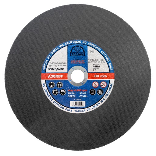 KOVOVÉ REZNÉ KOTOUČE 350 x 32 x 3,5 TEDIAM