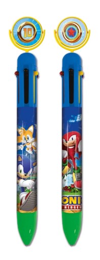 Viacfarebné pero Sonic The Hedgehog Ring Spin pre chlapca