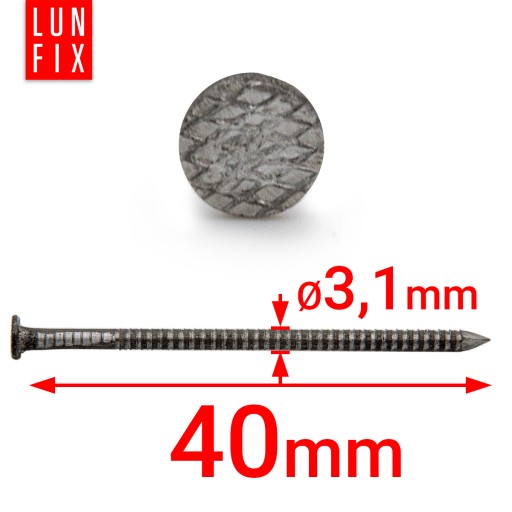 TESÁRSKE klince krúžkové 3,1x40mm 1kg