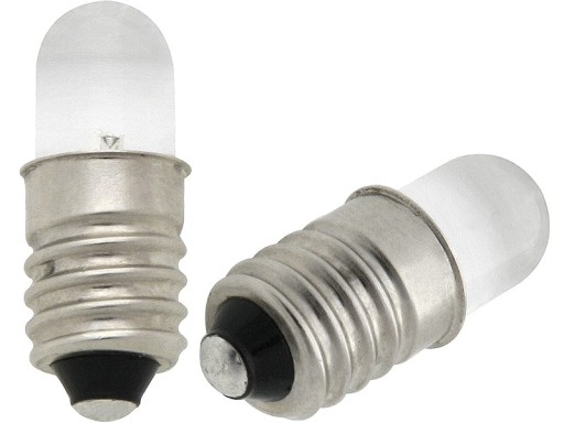 Teplá biela LED so závitom E10 3,0V