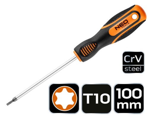 TORX skrutkovač T10 x 100 mm NEO 04-186