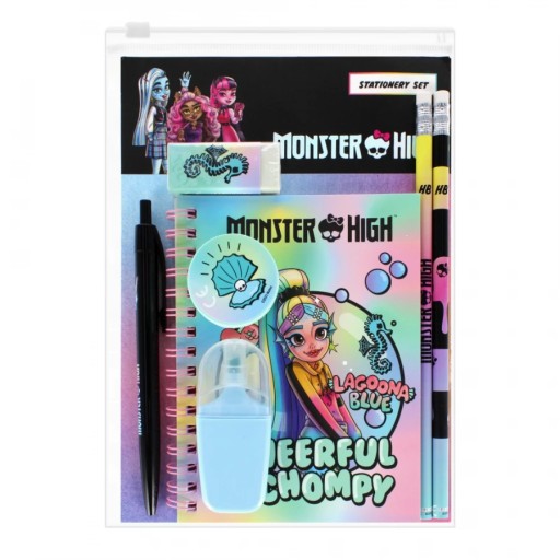 MONSTER HIGH SCHOOL DARČEKOVÝ SÚPRAVA POUZDRO NA PEČNÍK PRAVIDLO CERUŽKY NA ZÁPIS