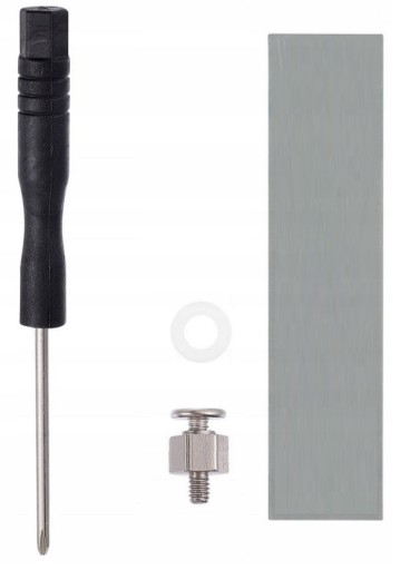 Skrutka pre M.2 SSD disk, vzdialenosť 2,5mm + Thermopad + skrutkovač