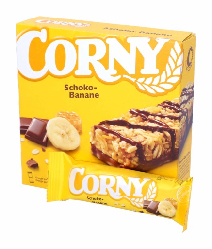 CORNY Banánová čokoládová energetická tyčinka 6 kusov