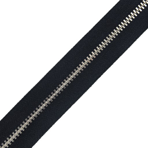 YKK zips, 40 cm, ČIERNA farba, ukončený očkom