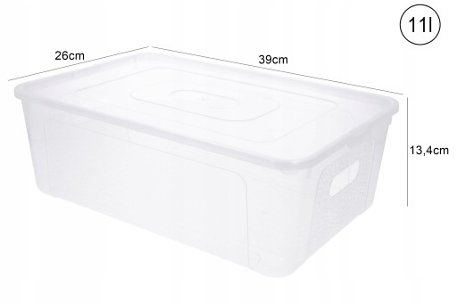 PLASTOVÝ KONTAJNER, 11l box s krytom, organizér na uloženie obuvi
