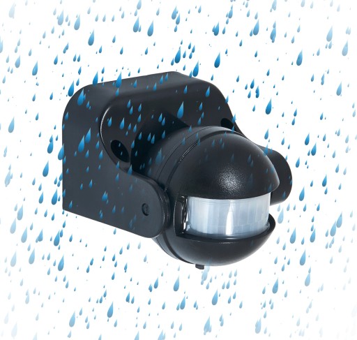 LED PIR pohybový senzor IP44 1200W PR013-čierna