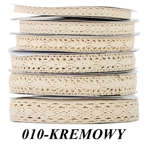 Asymetrická bavlnená čipková stuha 1cm/5y 2ko