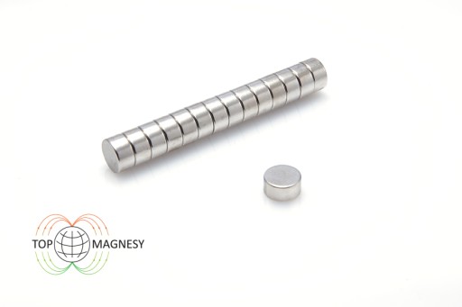 Neodymový cylindrický magnet MW 8x4 N38, sada 10 kusov