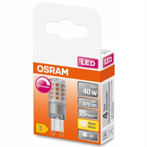 OSRAM G9 MINI LED žiarovka 4,4W=40W 2700K Stmievateľná