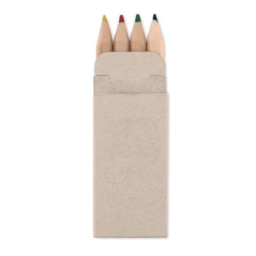 Mini pastelky 4 farby v ekologickej krabičke