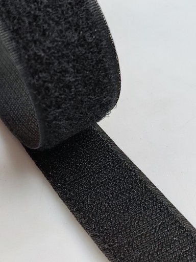Páska na suchý zips 25 mm čierna 1 METER sada