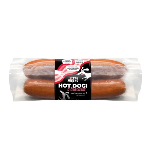 Pan Mięsko Delicacy Odmena pre psov Hot dogy so slaninou 220 g (4 ks/balenie)