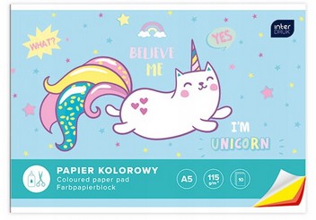 KNIHA FAREBNÉHO PAPIERA A4 10k INTERDRUK mix