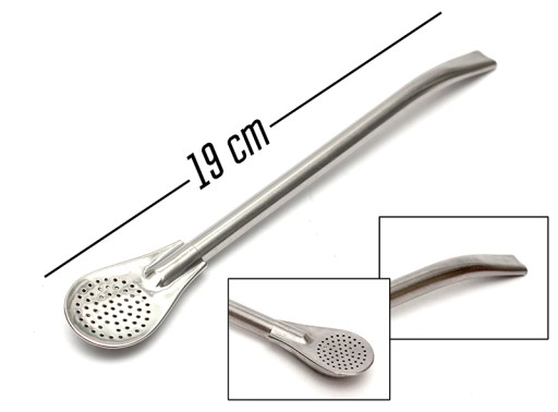 BOMBILLA Yerba Mate STRAW TUBE - nerezová oceľ 19 cm - pevná pre yerbu