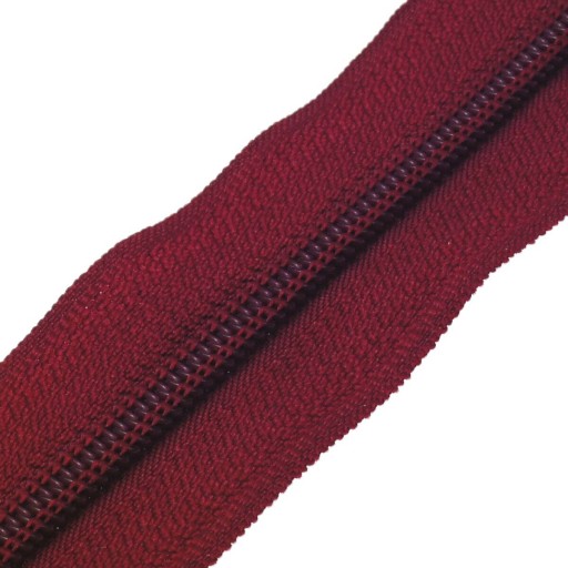 Zipsová páska, bordový zips, farba 520, 1 METER