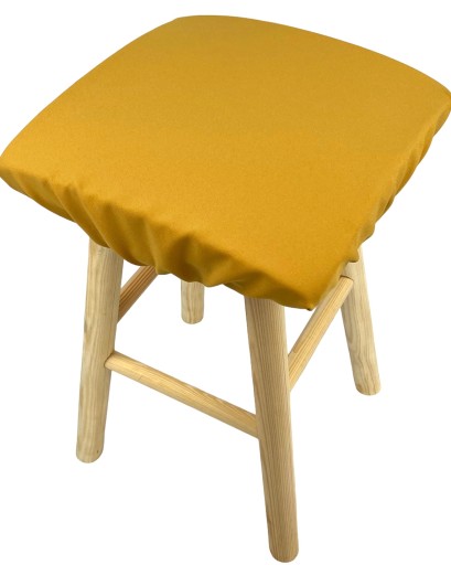 Štvorcový vankúš na taburetku 30x30 HORČICA
