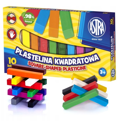 Štvorcová plastelína ASTRA 10 FARIEB POĽSKO