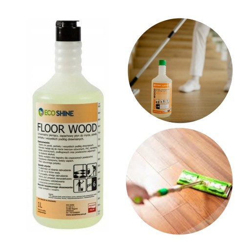 Profesionálna kvapalina Eco Shine Wood Floor 1L na čistenie parkiet a dreva