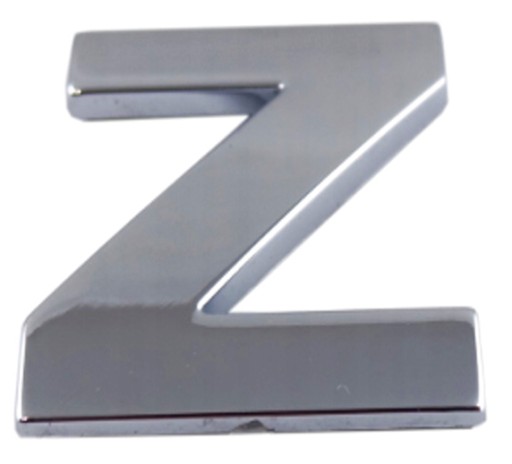 CHROME PÍSMENO Z Z VEĽKÉ 5,6CM A3U89 ZNAK PÍSMEN