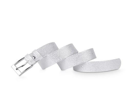 Klasický perleťový strieborný dámsky opasok, 3 cm