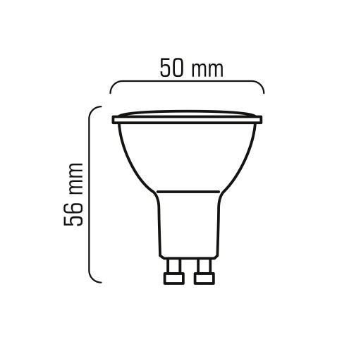 GU10 LED žiarovka 6W=45W SMD 554lm 120° Úspora energie Bez blikania 4000K