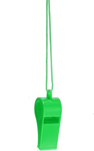 Plastová športová píšťalka so šnúrkou 4 cm