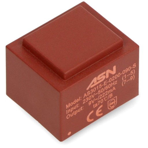 Liaty transformátor ASN 230V / 9V - 2 VA