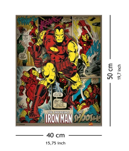 Marvel Comics - Iron Man Retro - plagát 40x50 cm